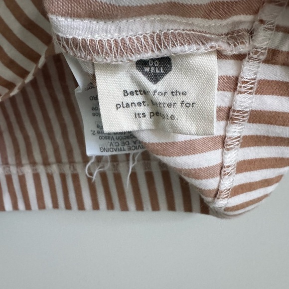 Madewell Button-Back Easy Shift Dress in York Stripe Earthen Clay Color Size XL - Picture 5 of 9